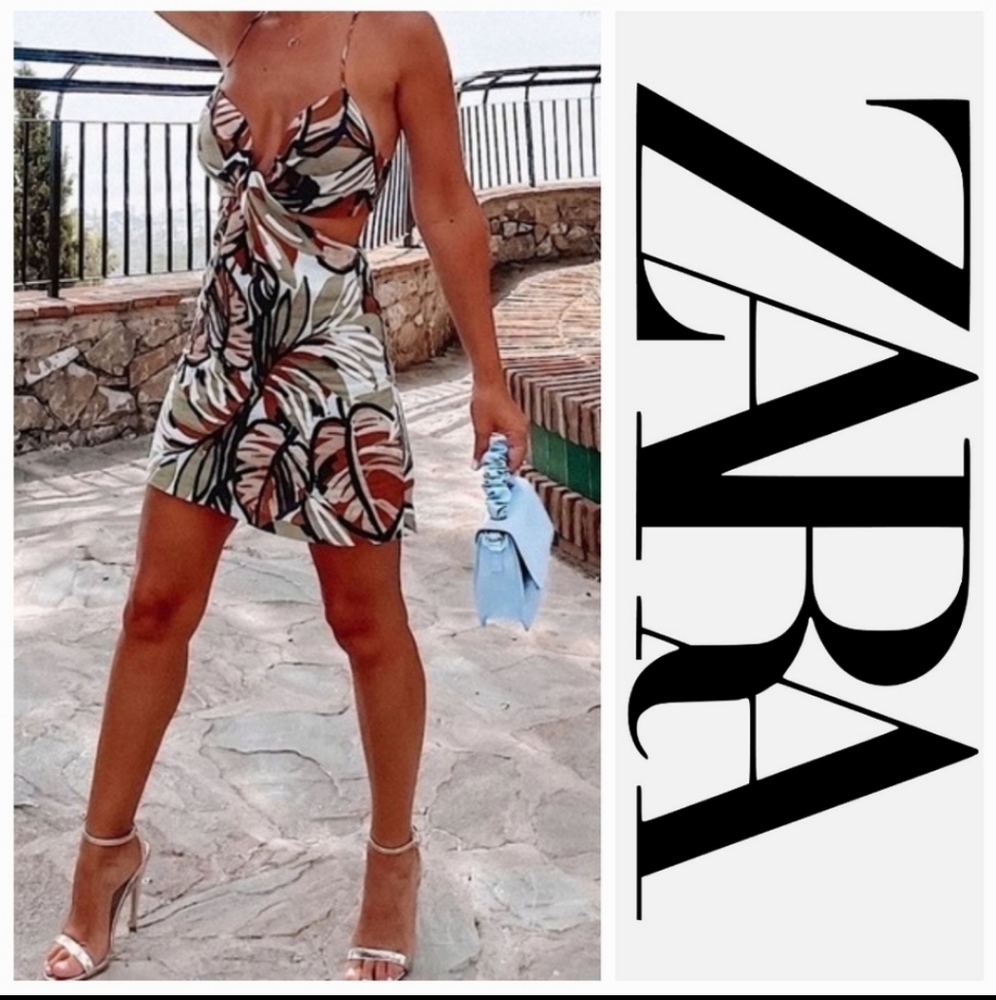 🆕️ Zara Linen Blend Cutout Dress